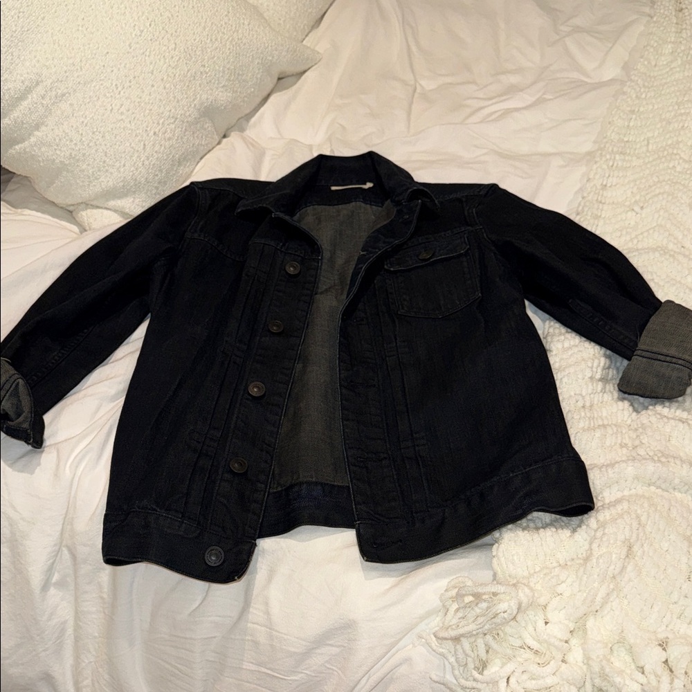 All saints Dark Denim Jacket Men’s size Medium